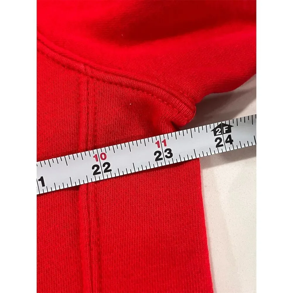 Nike Men's Red Pullover Hoodie Size M Long Sleeve Fleece with‎ Logo